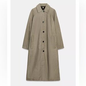 Zara ZW Collection Limited Edition Waxed Trench Coat NWT